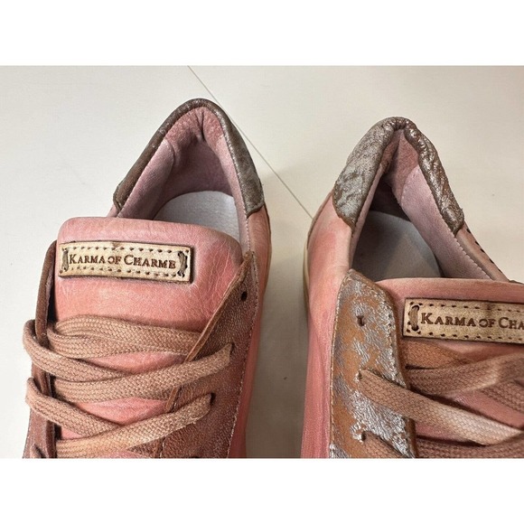 Karma of Charme Naïf Hand Painted Leather Low Top Sneaker Unique Size 40 Women's - Picture 9 of 9